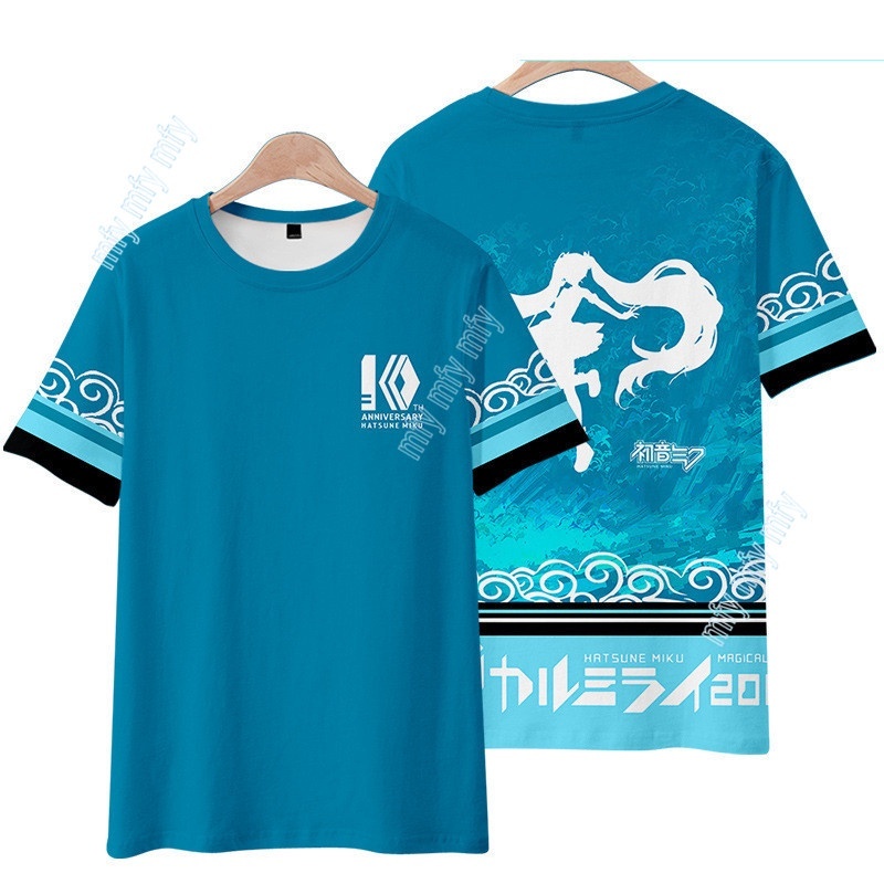 Áo Thun Ngắn Tay In Hình hatsune miku Thời Trang unisex