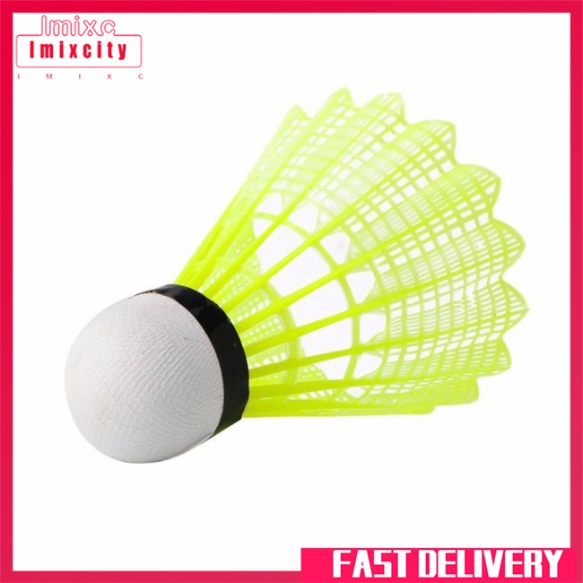 Imixcity 6 cái quả cầu tàu con thoi nylon màu vàng quả cầu lông birdies quả cầu ngoài trời