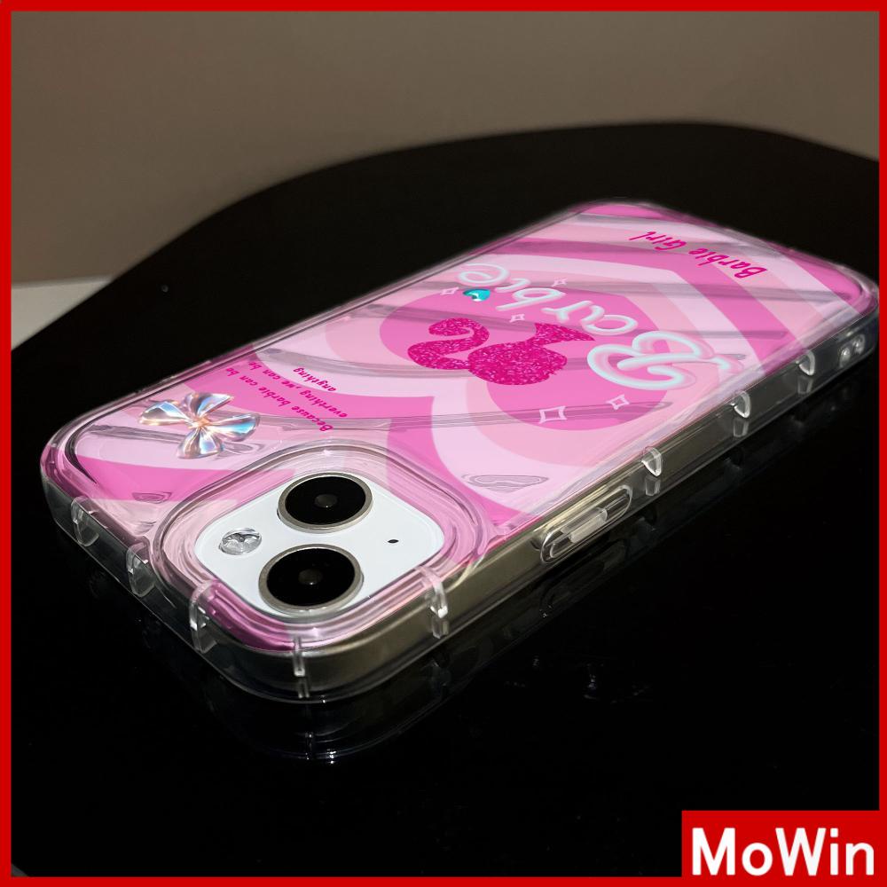 Ốp lưng iPhone 14 Pro Max Ốp Lưng iPhone Water Ripple Clear Case TPU Mềm Trong Suốt Chống Sốc Hình Trái Tim Bướm Hồng Tương Thích Với iPhone 13 Pro max 12 Pro Max 11 XR XS 7 8Plus