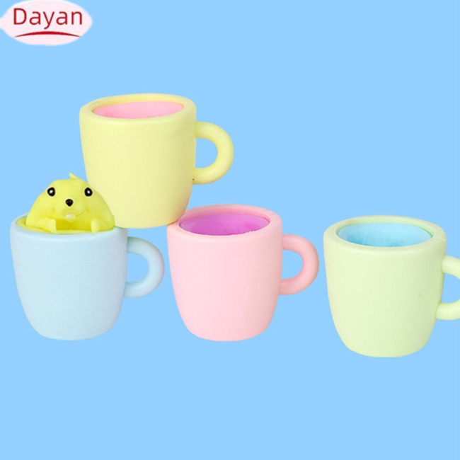 Dayan vui nhộn bóp đồ chơi tách trà ác sóc cốc giải nén hình sóc đồ chơi đạo cụ trò đùa cho trẻ em quà tặng