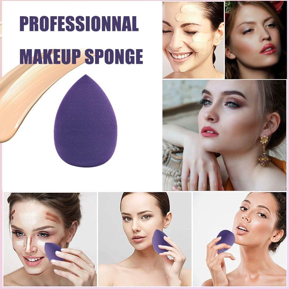 Martin1 4 cái phấn phủ mỹ phẩm, bộ trứng làm đẹp chống bụi mềm, hộp hình mèo ưa nước dễ thương loại ô liu dụng cụ làm đẹp bằng bọt biển