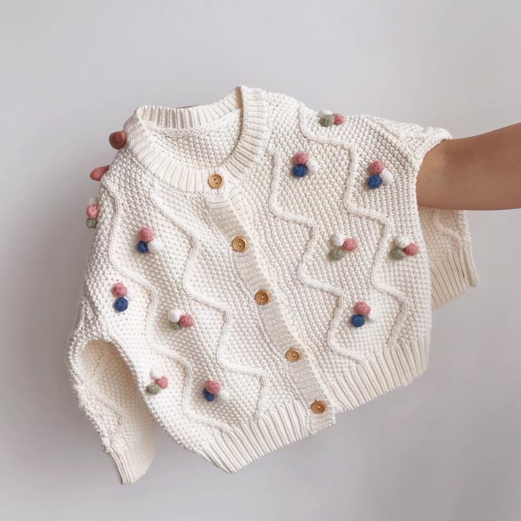 Áo Khoác cardigan Dệt Kim Dễ Thương Xinh Xắn Cho Bé Gái Có size 80-150，áo len bé gái siêu đẹp 2023