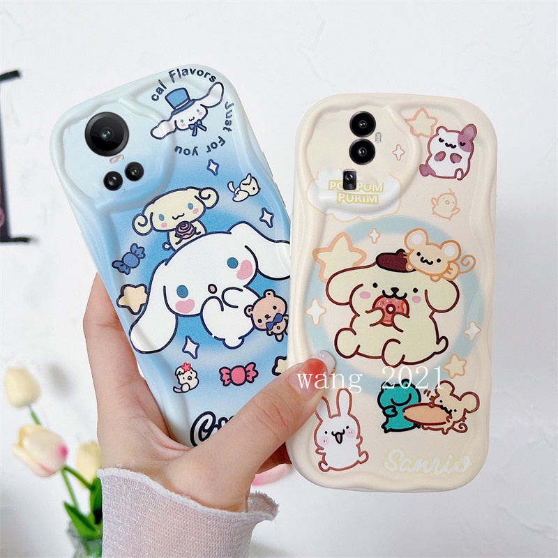 Vỏ điện thoại oppo reno10 pro + plus 5g reno10pro + reno8 t 8t reno8 z reno7 z 5g 4g 2023 phim hoạt hình dễ thương cinnamoroll vỏ bảo vệ ống kính anti-fall silicone mềm ốp lưng