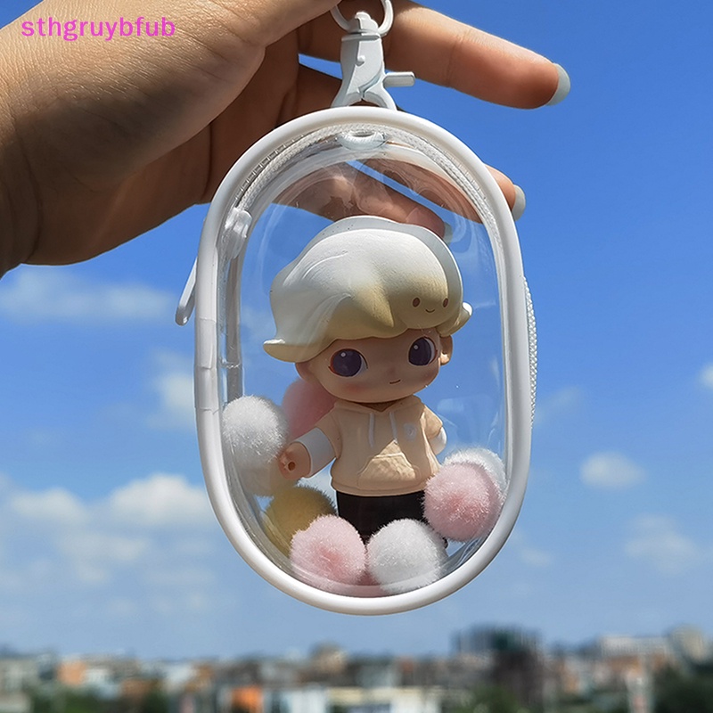 Sthb 10cm búp bê sang trọng ra túi pvc búp bê bông trong suốt túi trưng bày trong suốt hộp đựng trong suốt cho búp bê hoạt hình anime vn