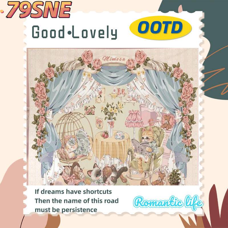 79sne phong cách mới dễ thương lolita tường vải tấm thảm nền vải lolita cô gái trái tim phòng ngủ tập thể phòng ngủ tấm thảm trang trí
