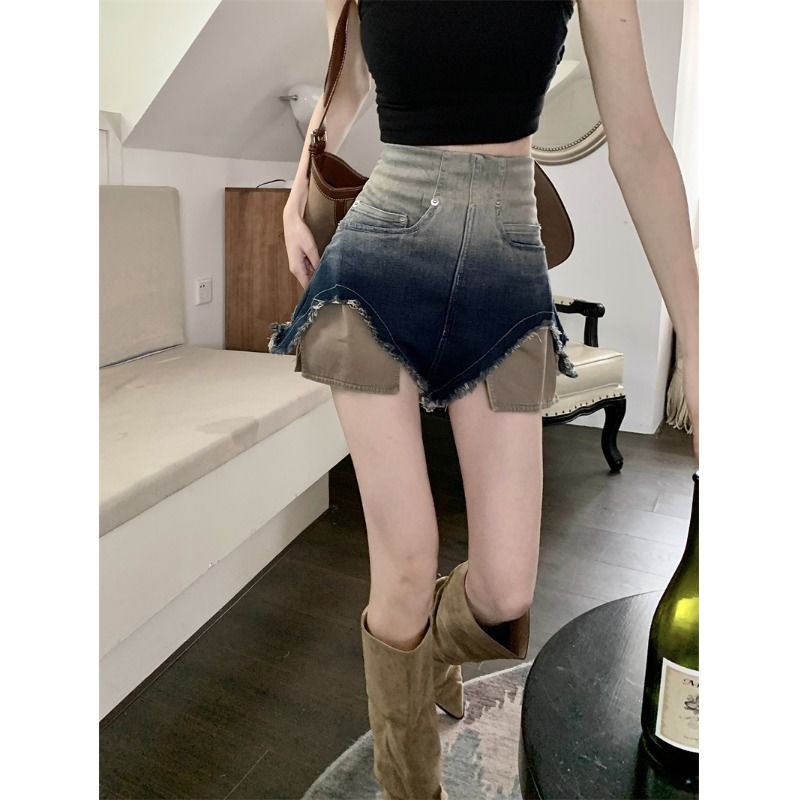 Quần Short denim Lưng Cao Ống Rộng Phong Cách Mới 2023