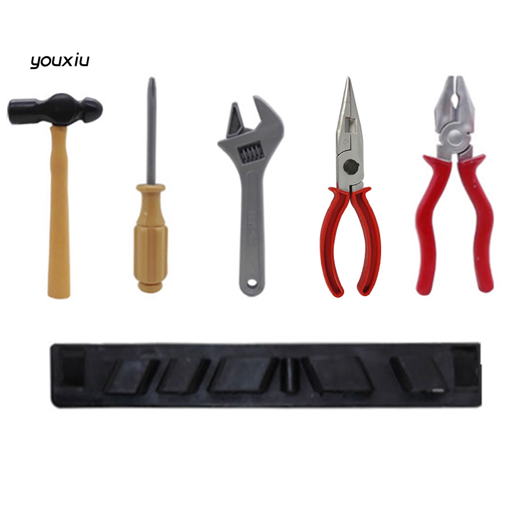 Yfp 6 cái mô phỏng cờ lê kìm búa bộ công cụ xây dựng bộ đồ chơi xây dựng cho trẻ em