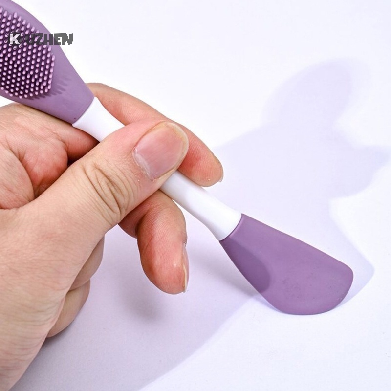 Kuzhen facial mask brush double ended silicone face mask dụng cụ làm mặt nạ đất sét hot