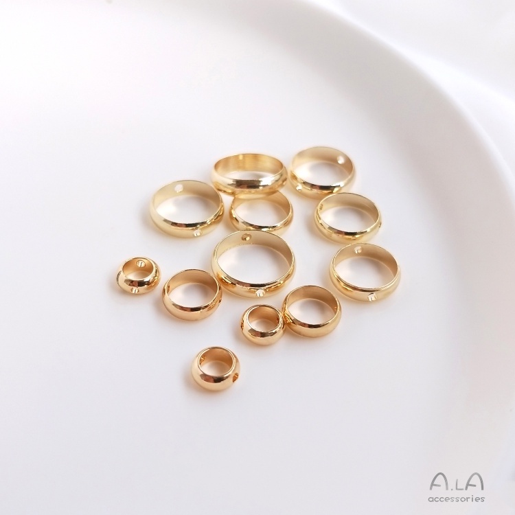💕Phụ kiện trang sức DIY💕14k vàng-mạ màu-bảo quản hạt vòng hạt tròn vòng làm bằng tay tự làm chuỗi trang sức phụ kiện vòng tay chất liệu vòng hạt