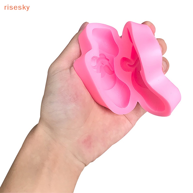 Hình dạng cây thông noel khuôn silicone tự làm bông tuyết ông già noel người tuyết kẹo mềm bánh sô cô la trang trí dụng cụ làm bánh khuôn nhựa đất sét