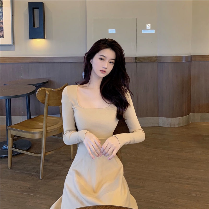 Ielgy váy dài vừa phải phù hợp với kiểu Pháp nhẹ nhàng của phụ nữ