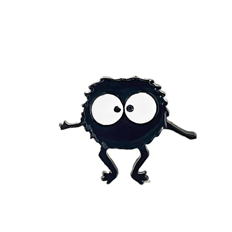 Phim hoạt hình nhật bản huy chương vui nhộn sáng tạo than bánh nhỏ trâm cặp đôi sinh viên huy hiệu gói ghim gói phụ kiện