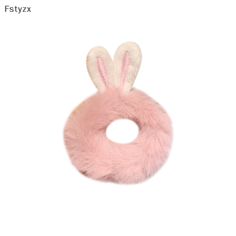 Fstyzx phim hoạt hình phụ kiện tóc dễ thương dây buộc tóc sang trọng tai động vật scrunchies cho phụ nữ cô gái trẻ em tóc đuôi ngựa dây cao su đàn hồi vn