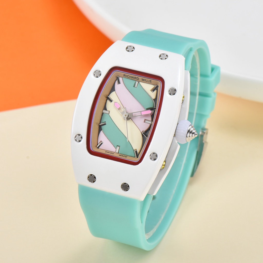 Richard mille quartz đồng hồ cho nữ candy casual sport fashion girls đồng hồ đeo tay chống nước 3atm đồng hồ nữ cổ điển