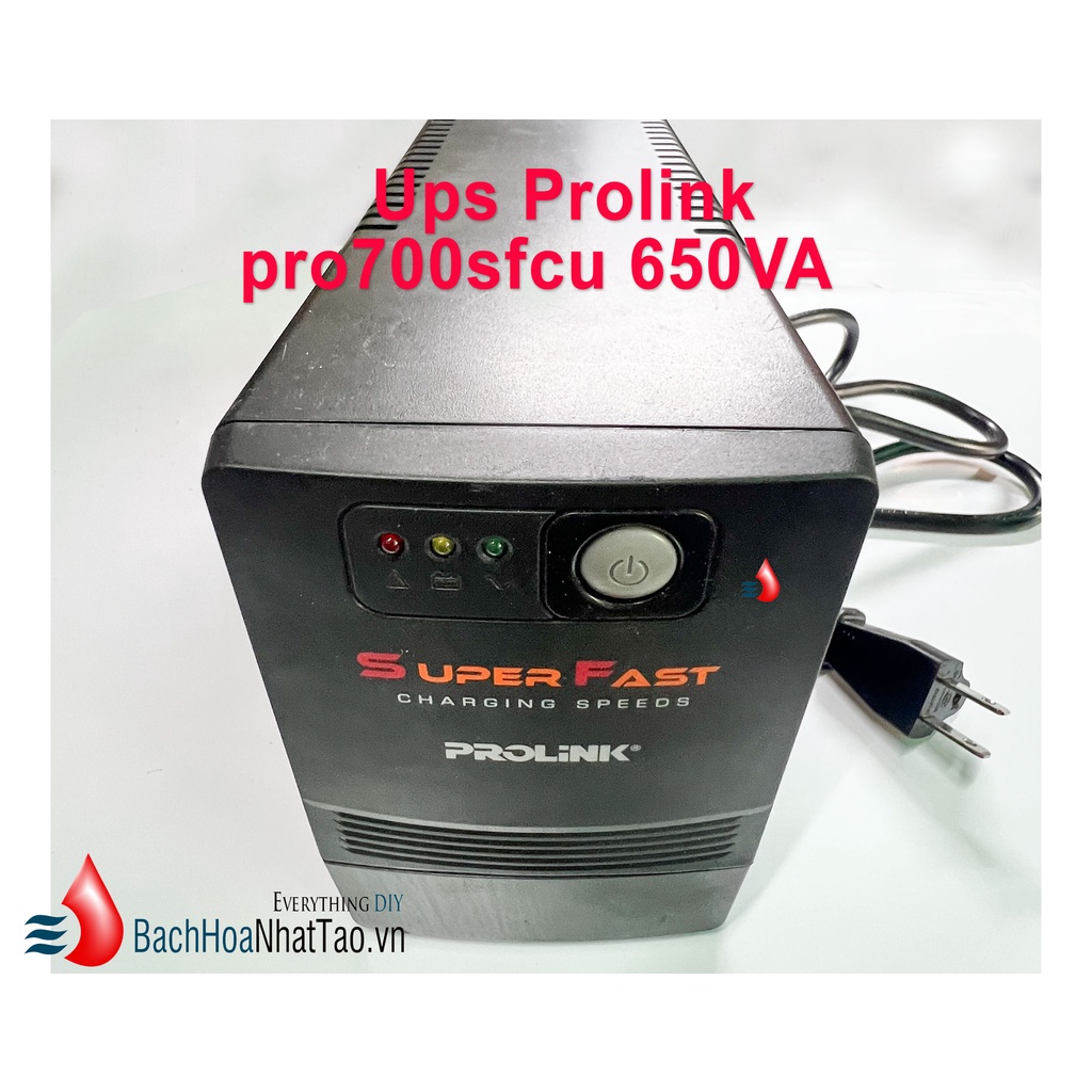 Bộ lưu điện ups Prolink pro700 chưa bao gồm bình acqui