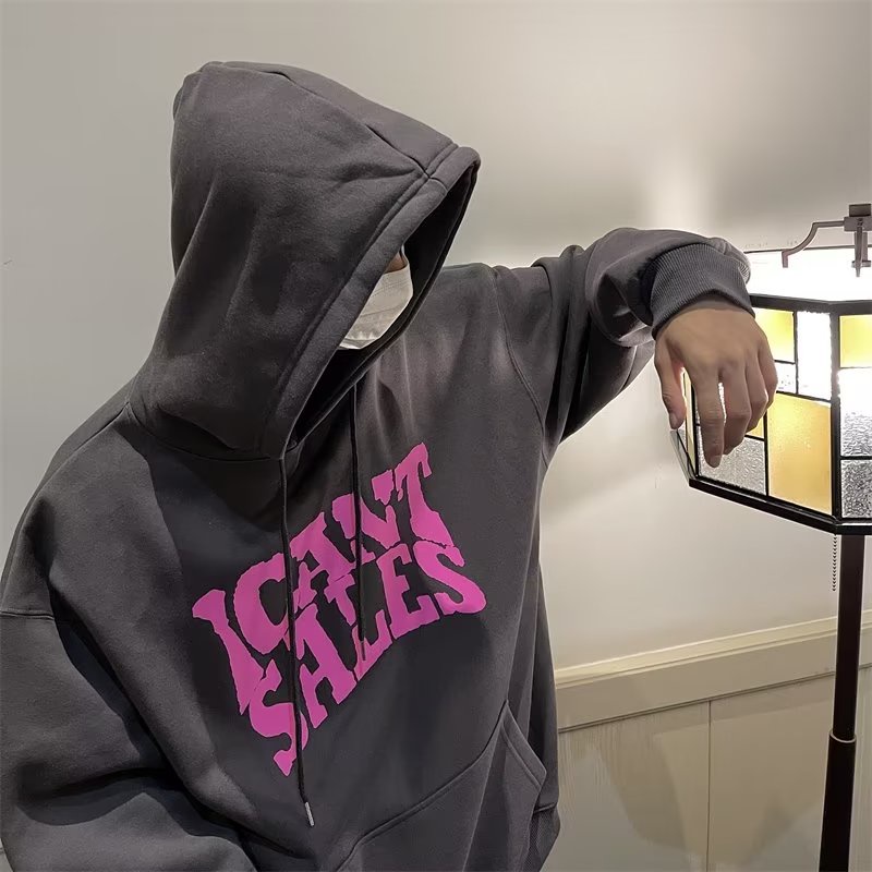 Kyushuad Áo Hoodie Dáng Rộng In Chữ Thời Trang Mùa Thu Giản Dị Dành Cho Nam