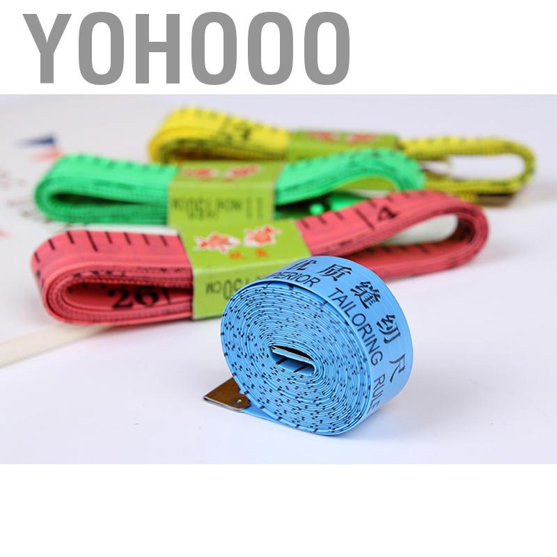 Yohooo Soft Tape Measure Long Accurate Brilliant Color Cloth for Sewing Tailoring