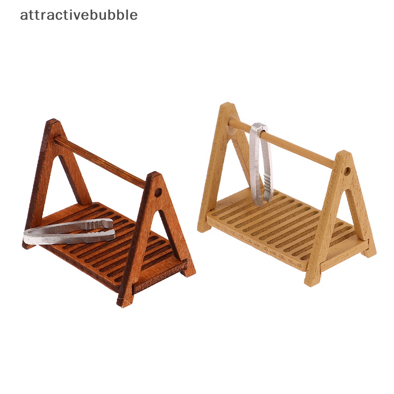 Atvn 1set 1:12 dollhouse miniature bread rack cake kệ hộp lưu trữ / giỏ w / kẹp nướng cảnh trang trí nhà búp bê phụ kiện martijn