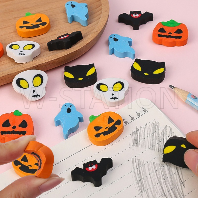 Cục Tẩy Bút Chì Mềm Hình Đầu Lâu / Bí Ngô / Ma Quỷ Hoạt Hình Sáng Tạo Cho halloween / Học Sinh
