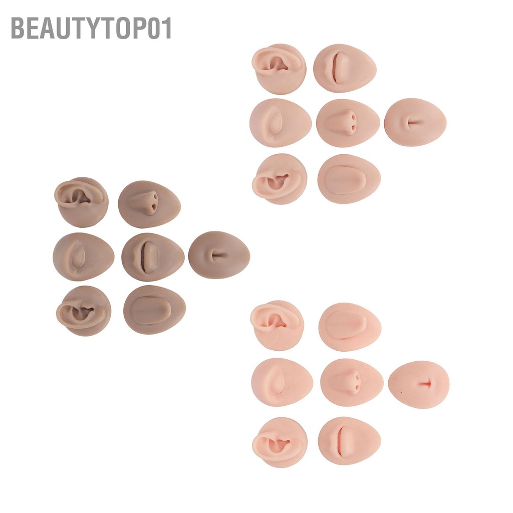 BeautyTop01 Phòng Thân Thực Hành Mô Hình Phỏng Silicone Tai Mắt Mũi Miệng Lưỡi Và Bụng Mẫu Cho Người Mới Khuyên