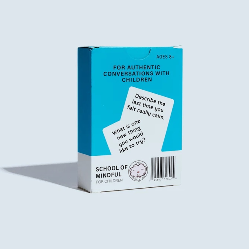 The School of Mindfulness- Mindful Talk Cards, Set of 50 Cards for Authentic Conversations with Children
