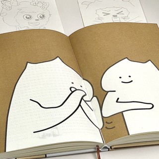 [cute Notebook] meow meow diary high-value big thick notebook student simple horizontal line notebook sổ tay notepad dễ thương bền