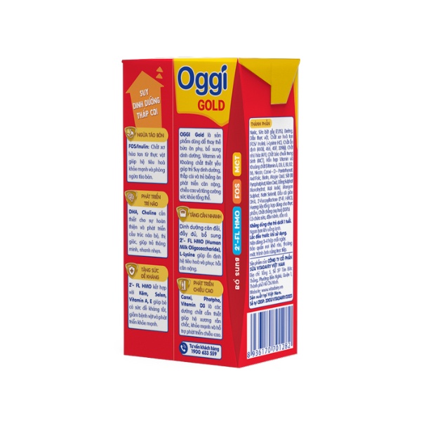 Sữa BPS Oggi Gold 110ml giúp bé tăng cân nhanh, ngừa táo bón - thùng 48 hộp - VitaDairy