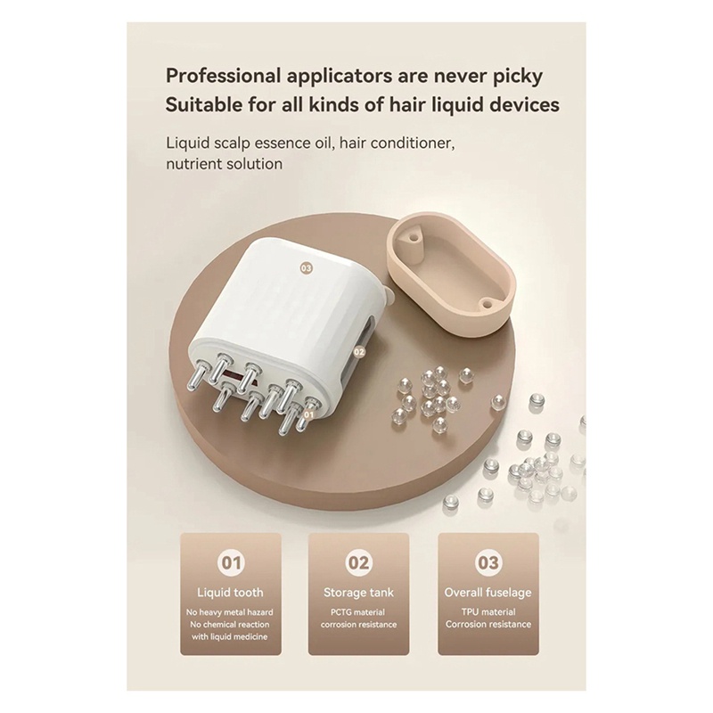 Máy Massage Da Đầu Chống Thấm Nước Chống Trầy Xước Kích Thích Mọc Tóc ems Ánh Sáng Đỏ