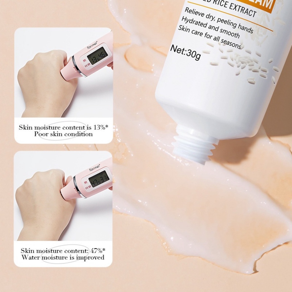 30g rice plasma hand cream vào mùa thu và mùa đông kem dưỡng ẩm khô nứt nẻ dưỡng ẩm, nuôi dưỡng, sửa chữa và săn chắc