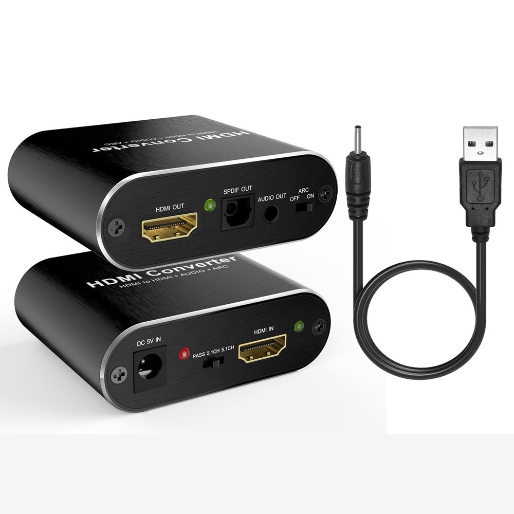 4k hdmi audio extractor 5.1 extractor hdmi-tương thích splitter hd to audio extractor quang toslink spdif cho bộ khuếch đại tv