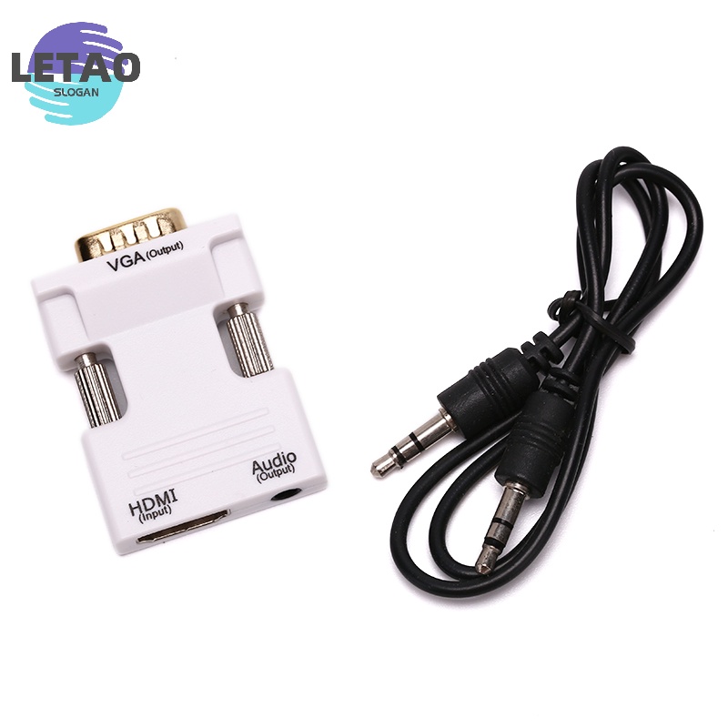 Bộ chuyển đổi VGA sang HDMI Full HD 1080P chuyển đổi video âm thanh máy tính xách tay sang TV AV HDTV mới
