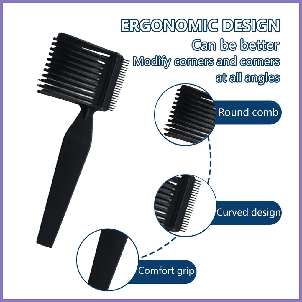 Barber fade lược làm mờ lược làm mờ công cụ cắt tóc có định vị cong lược cắt tóc làm mờ cho nam clipper salon nota2vn