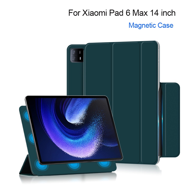 Đối với máy tính bảng xiaomi pad 6 max 14 inch 2023 vỏ thông minh gấp từ tính cho máy tính bảng mi pad 6 max 14 "với tính năng tự động đánh thức