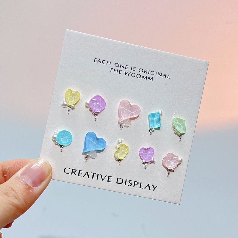 Sharp-bộ Vật Liệu Móng Tay Phẳng Siêu Nhấp Nháy Hình Chú Khỉ Nhỏ Cùng Trang Sức Bướm Tình Yêu Mũi Khoan Phẳng Chất