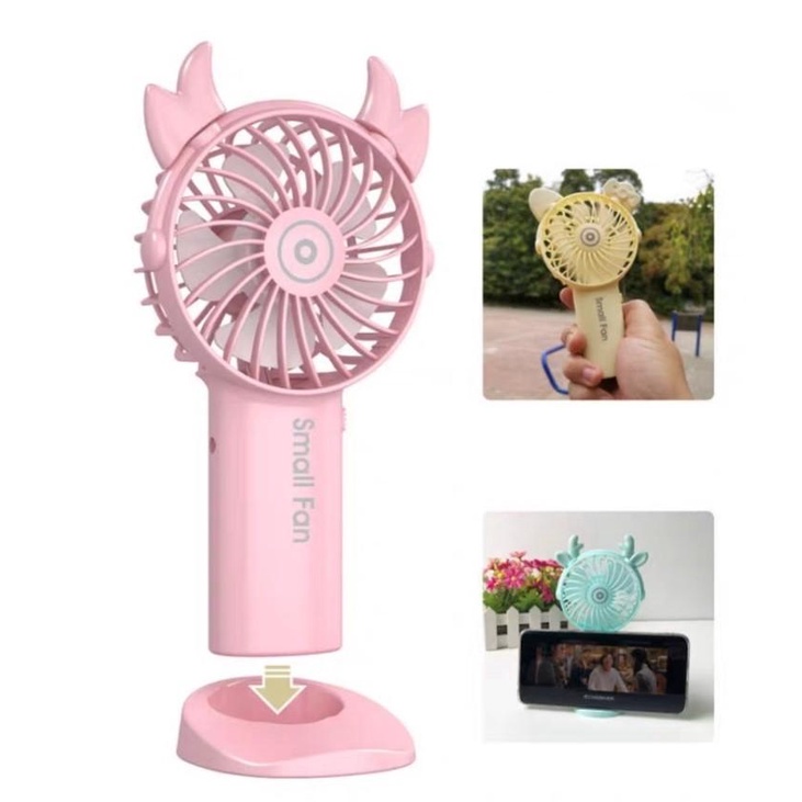 QUẠT CẦM TAY MINI SIÊU DỄ THƯƠNG TÍCH ĐIỆN SMALL FAN- THINGKIDS