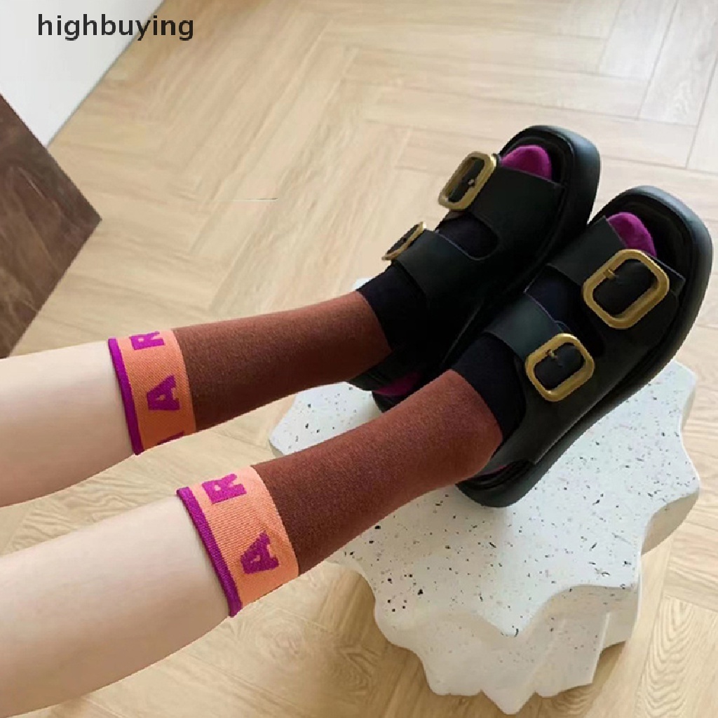 Đôi Vớ Cotton Thoáng Khí Thoải Mái In Chữ Thời Trang 2022