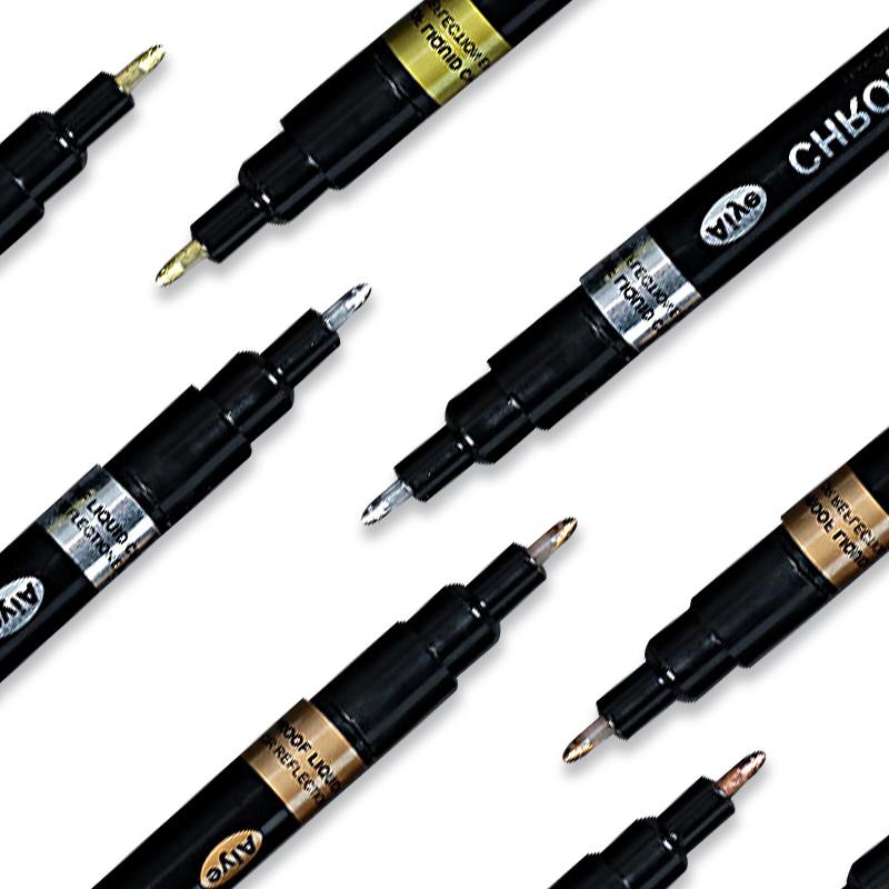 Bút Vẽ Móng Nghệ Thuật Màu Vàng / Bạc Thời Trang Xuân Hè