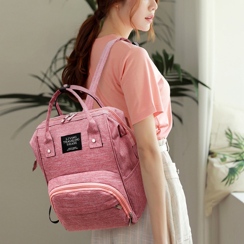 Fancy Ba Lô Vải Oxford Sức Chứa Lớn Đa Năng Chống Thấm Nước Cho Mẹ Bỉm Sữa