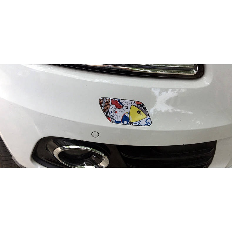 Creative Automotive Fuel Tank Cap Modified Graffiti Stickers Reflective Mirror Car Cartoon Waterproof Scratch Hidden Personality Decorative Cover Stickers Cute stickers Car fuel tank cap decoration
