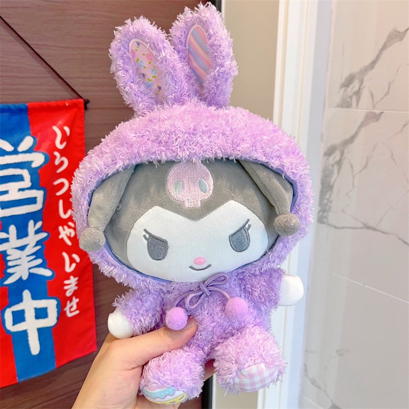 Sanrio kuromi Búp Bê Nhồi Bông Hình Chú Chó Kuromi Melody Hello Kitty Pachacco Pudding Chim Cánh Cụt Đáng Yêu chọn đáng yêu
