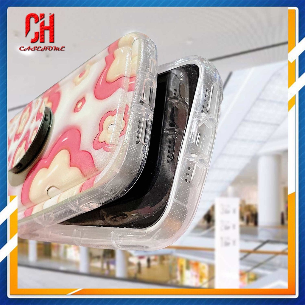 Ốp Điện Thoại Tpu Dẻo In Hình Hoa Giá Đỡ Cho VIVO Y22 Y22S Y35 Y02 Y30 Y12S Y12 Y20 Y15S Y15C Y91C Y21 2021 Y21A
