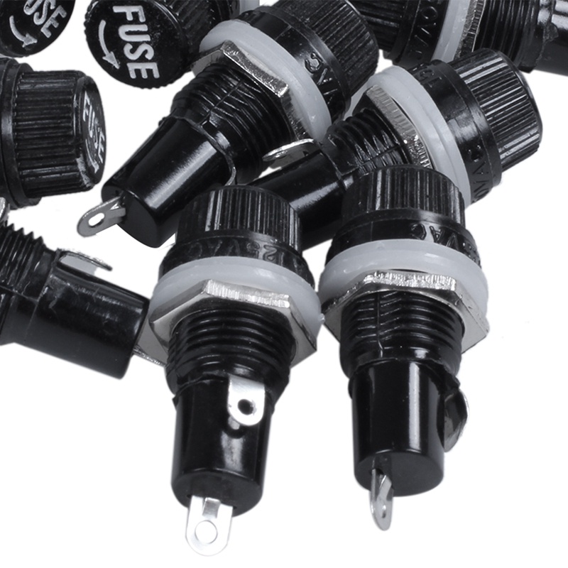 Set 10 Ổ Cắm Cầu Chì 10A AC 250V 5Mmx20Mm