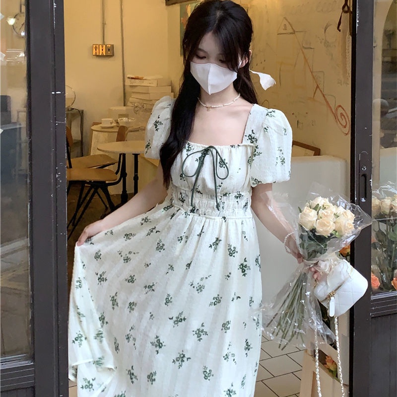 Đầm Công Chúa Tay Phồng In Hoa Thời Trang Mùa Hè Ngọt Ngào Dành Cho Nữ