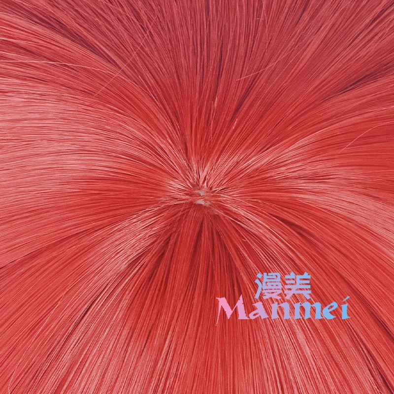 Manmei Anime Blue Lock Kurona Ranze Cosplay Wig Unisex 38cm Red Braids Wigs Heat Resistant Synthetic Hair