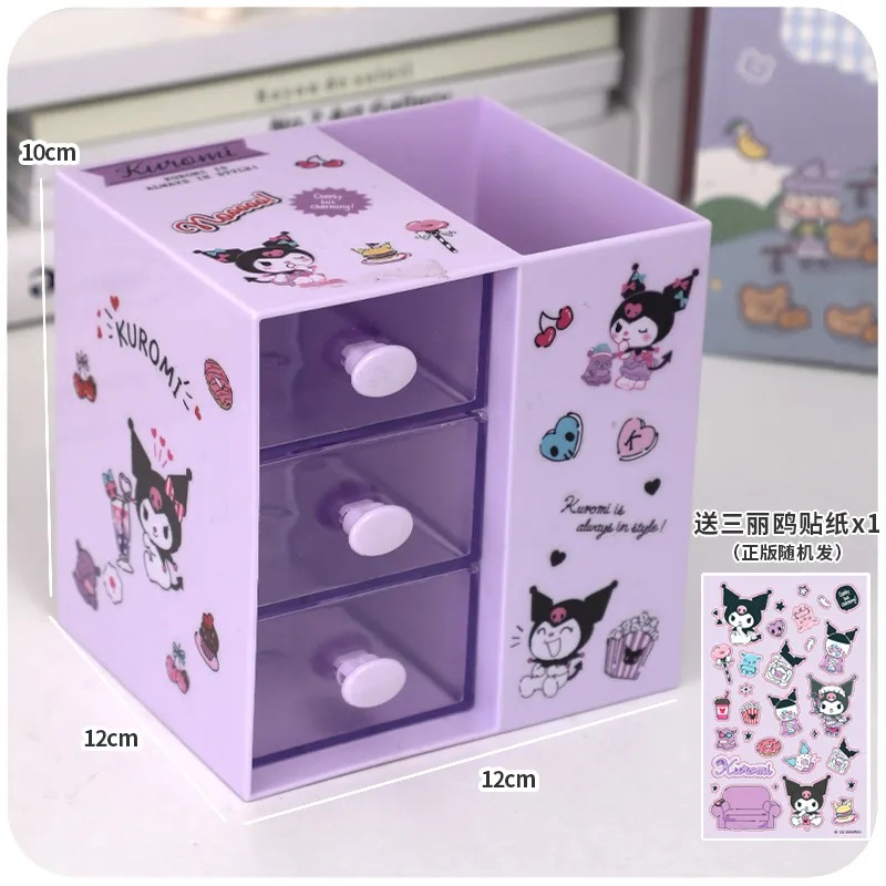 Hộp Đựng Bút Để Bàn Cỡ Lớn In Hoạt Hình Hello Kitty Cinnamoroll / Melody / Sanrio Kuromi Dễ Thương Cho Bé Gái