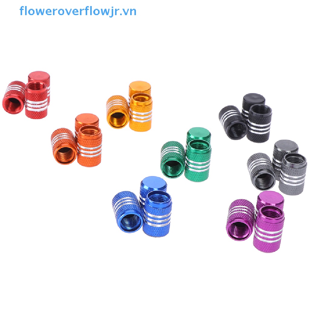 4 Nắp Van Bánh Xe Hơi Bằng Nhôm Chống Bụi 8 Màu Tùy Chọn