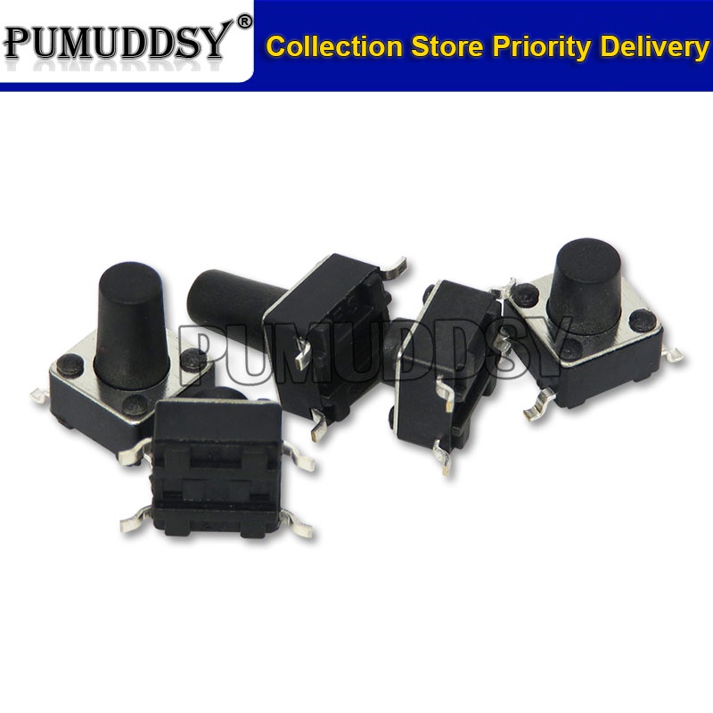 Set 50 Nút Công Tắc Ấn 6X6X4.3 / 5 / 6 / 7 / 7.3 / 9 / 10mm 6 * 6 * 4.3mm 5mm 6mm 7mm