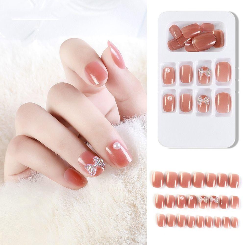 Bộ Móng Tay Giả DIY Kèm Keo Dán Toàn Diện Có Thể Tháo Rời Cho Nữ