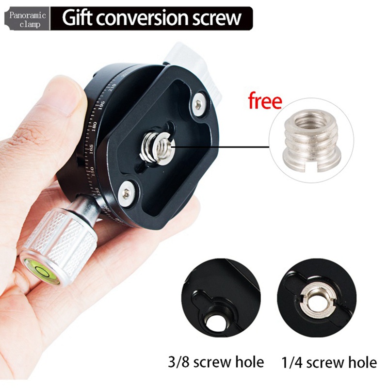 Kẹp Gắn Máy Ảnh Mini Xoay 360 Độ Tháo Lắp Nhanh Cho Arca Swiss Point