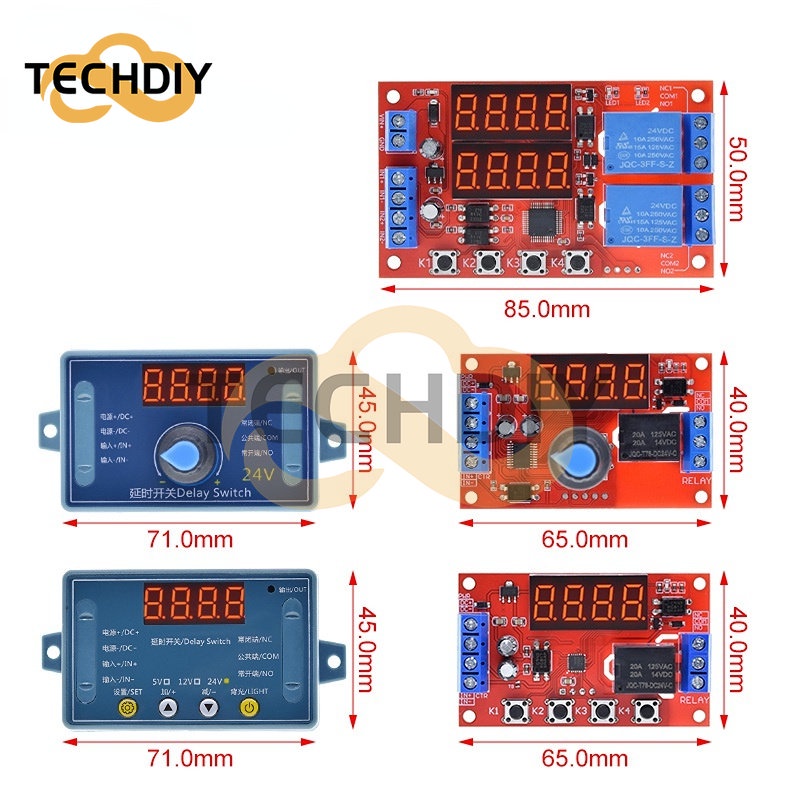 Mô Đun Rơ Le Hẹn Giờ DC 5V 12V 24V 10A 32 Chế Độ